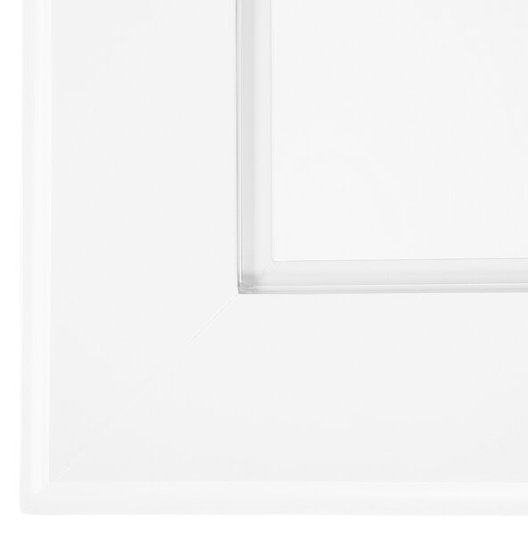 Odkladací stolík biely MDF 60 x 57 x 40 cm sklenená vrchná doska s policou nočný stolík moderný rustikálny štýl obývačka spálňa