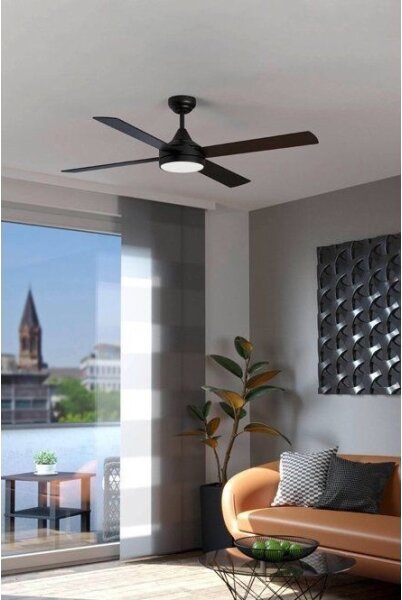 Eglo 35085 - LED Stmievateľný stropný ventilátor TRINIDAD LED/20W/230V + DO čierna