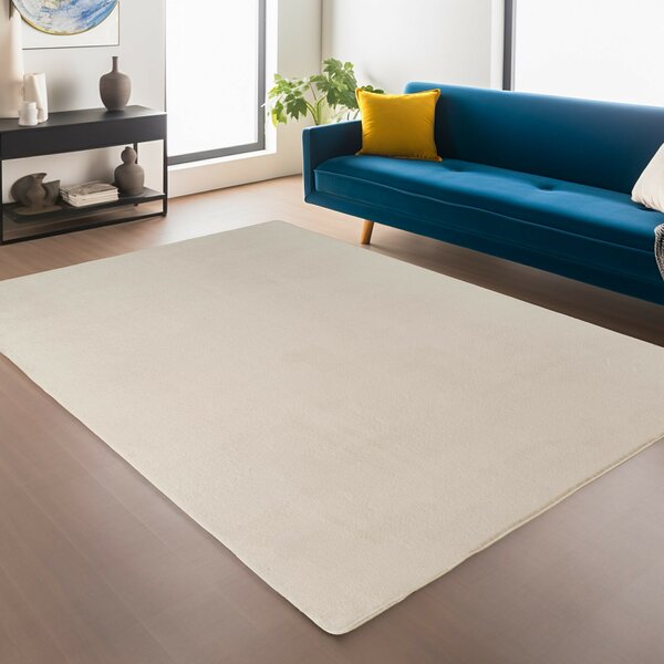 Ayyildiz, Kusový koberec Joy 1400 cream, 60x100, biela, chodba / predsieň