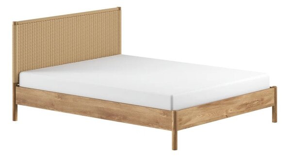Dvojlôžková posteľ z dubového dreva bez roštu 160x200 cm v prírodnej farbe Olive Rope – Vipack