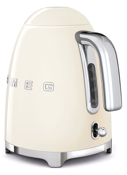 Krémovo-biela varná kanvica SMEG 50's Retro Style