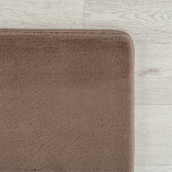 Ayyildiz , Kusový koberec Joy 1400 mocca kruh, 80x80 (priemer) kruh, hnedá, chodba / predsieň