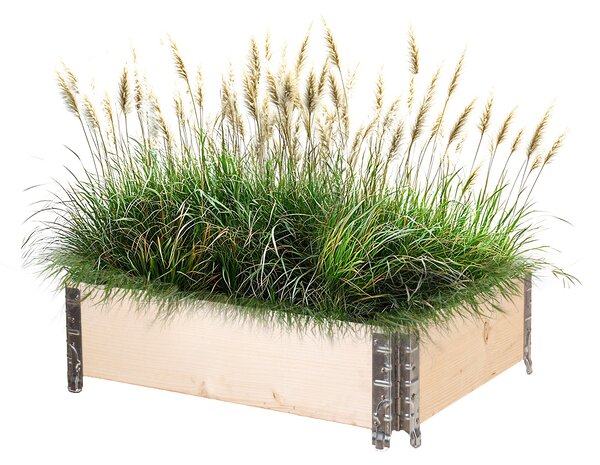 ATMOWOOD Drevený vyvýšený záhon s kovaním 80 x 60 x 20 cm