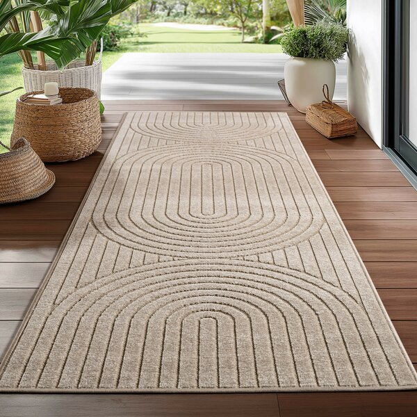 Ayyildiz , Kusový koberec Nova 1201 beige - na von aj na doma, 120x170, béžová, chodba / predsieň