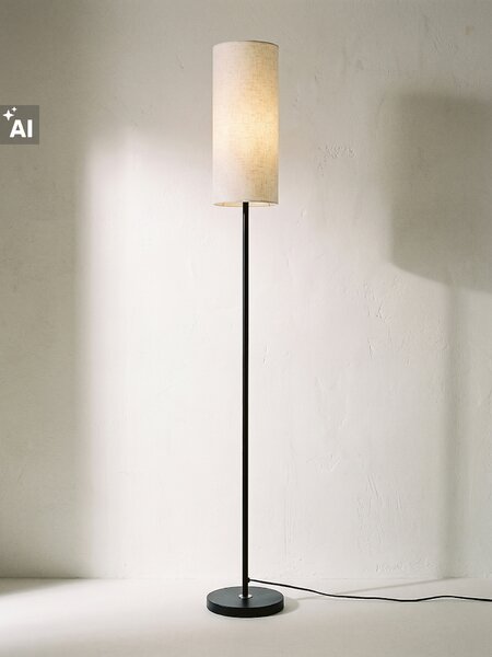 Sinsay - Stojaca lampa s látkovým tienidlom - čierna