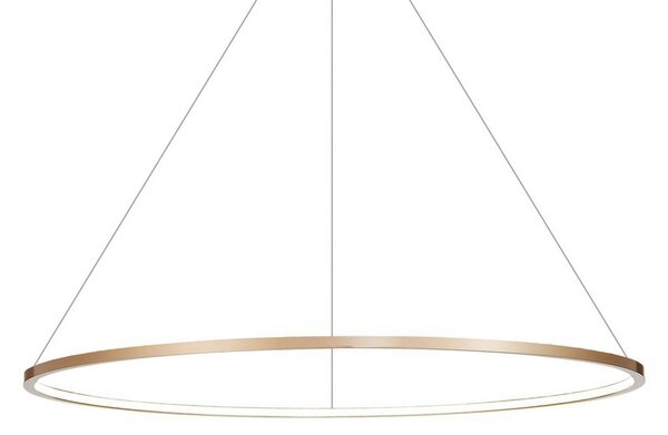 LED závesné svietidlo Saturno, Ø 100 cm, zlatá farba, 1-pl., 4 000 K, Mosadz / zlato, Obývacia izba / jedáleň, Hliník, Moderný, Závesné svietidlo