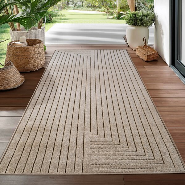 Ayyildiz , Kusový koberec Nova 1202 beige - na von aj na doma, 80x150, béžová, chodba / predsieň