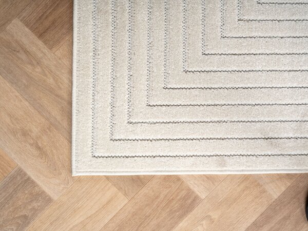 Ayyildiz, Behúň Nova 1202 cream - na von aj na doma, 80x250, biela, chodba / predsieň