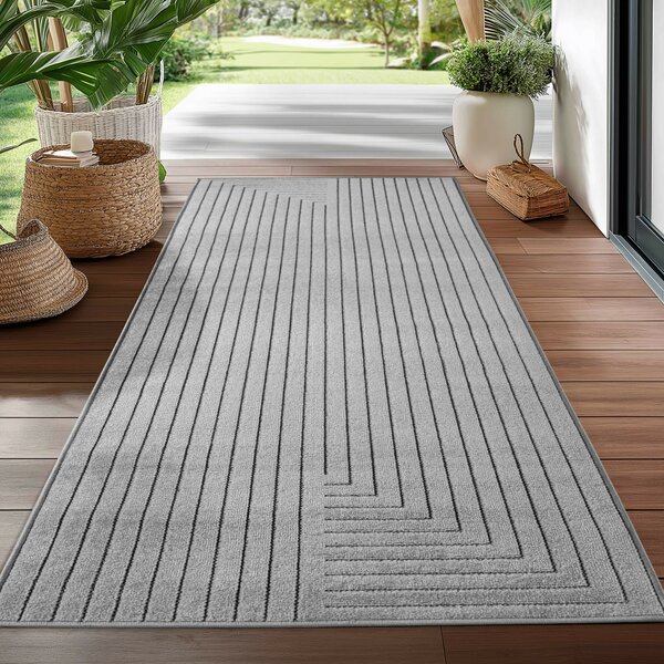Ayyildiz , Kusový koberec Nova 1202 silver - na von aj na doma, 80x150, šedá, chodba / predsieň