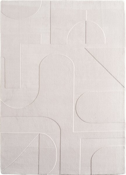 Ayyildiz, Kusový koberec Pompei 1614 cream, 80x150, biela, chodba / predsieň