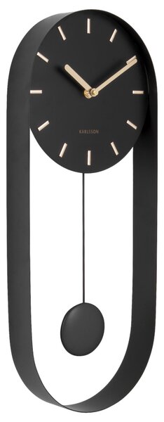 NÁSTENNÉ HODINY čierna 20/50/5 cm Karlsson - Hodiny, Online Only