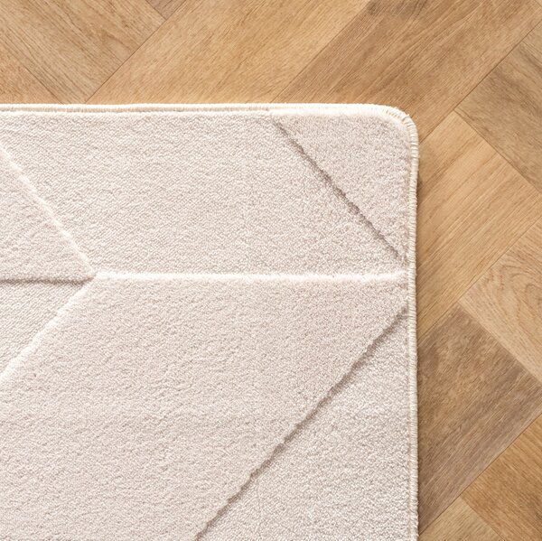 Ayyildiz , Kusový koberec Pompei 1613 cream, 80x150, biela, chodba / predsieň