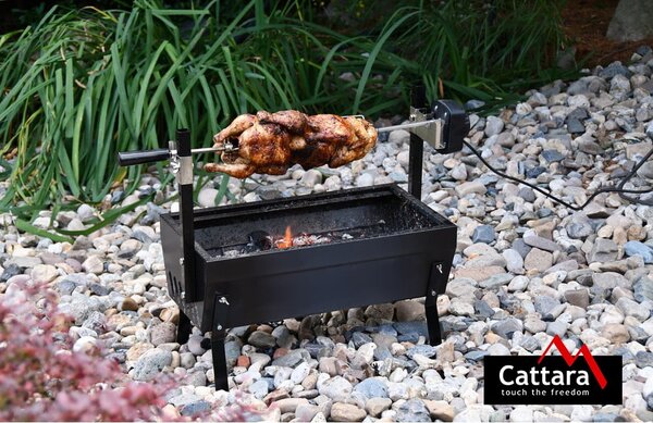 Gril s motorom Cattara Barbecue, dĺžka 60 cm
