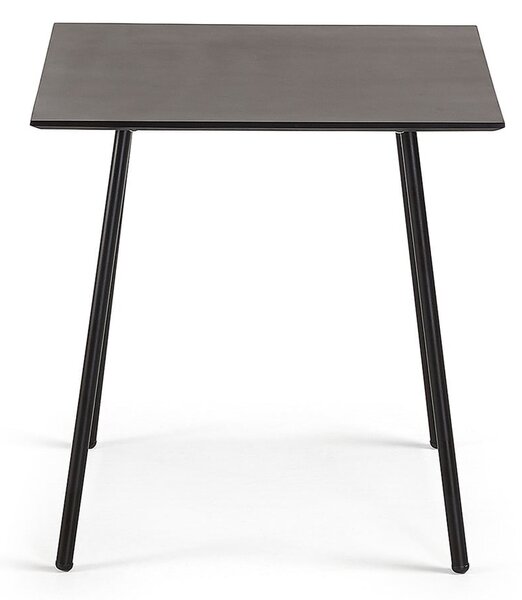 Čierny stôl Kave Home Ulrich, 75 x 75 cm