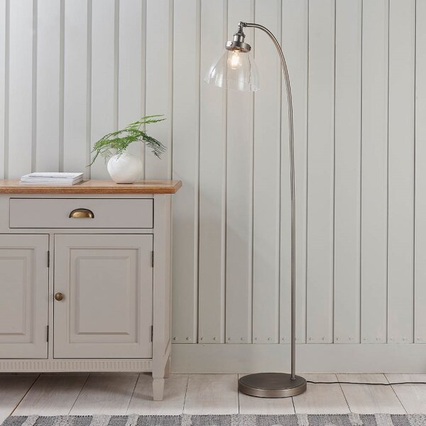 Endon 91741 - Stojacia lampa HANSEN 1xE27/40W/230V matný chróm