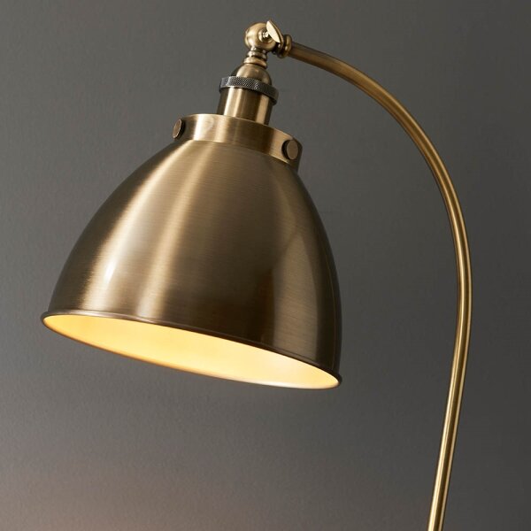 Endon 98748 - Stojacia lampa FRANKLIN 1xE27/10W/230V mosadz/čierna