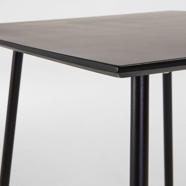 Čierny stôl Kave Home Ulrich, 75 x 75 cm
