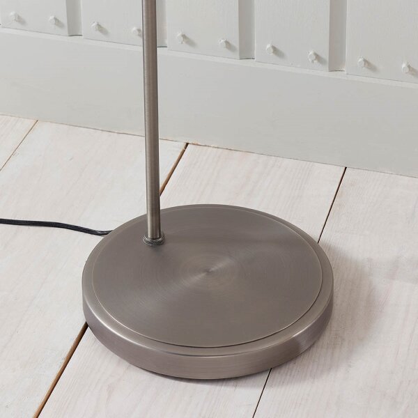 Endon 91741 - Stojacia lampa HANSEN 1xE27/40W/230V matný chróm