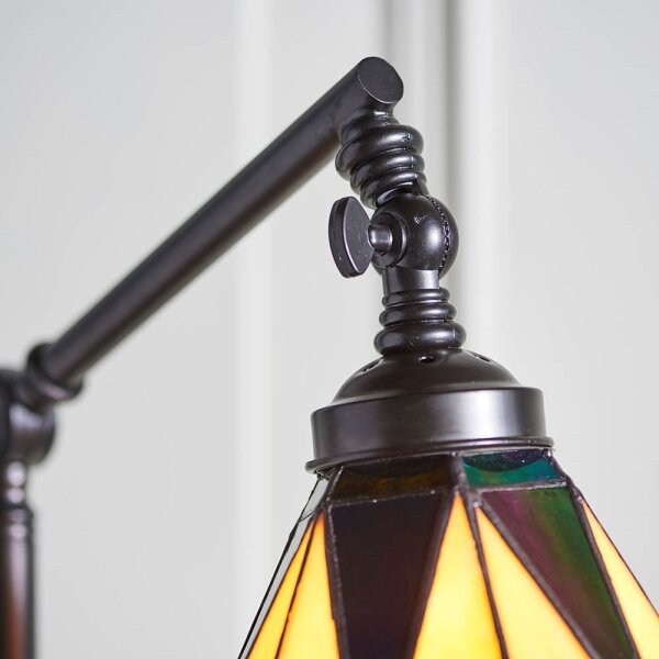 Endon 74355 - Stojacia lampa Tiffany DARK STAR 1xE14/40W/230V