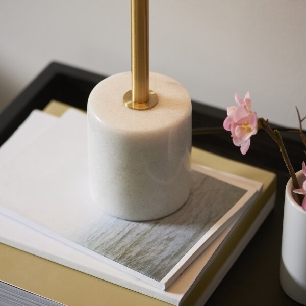Endon 114210 - Stolná lampa BERTOIA 1xE14/7W/230V mosadz
