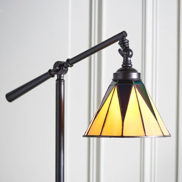 Endon 74355 - Stojacia lampa Tiffany DARK STAR 1xE14/40W/230V