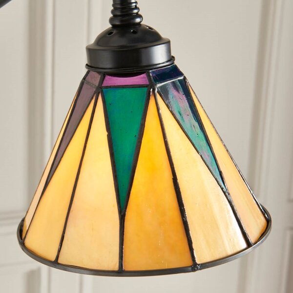 Endon 74355 - Stojacia lampa Tiffany DARK STAR 1xE14/40W/230V