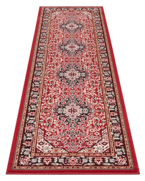 Červený behúň Nouristan Skazar Isfahan, 80 x 250 cm