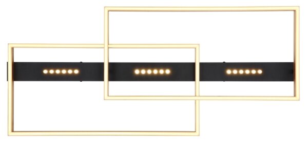 Globo 48461-54 - LED stropné svietidlo LUFFY LED/54W/230V čierna/zlatá