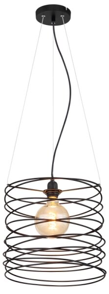 Globo 15640H - Závesné svietidlo na lanku TILLY 1xE27/60W/230V čierne