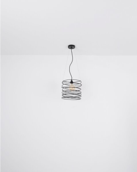 Globo 15640H - Závesné svietidlo na lanku TILLY 1xE27/60W/230V čierne