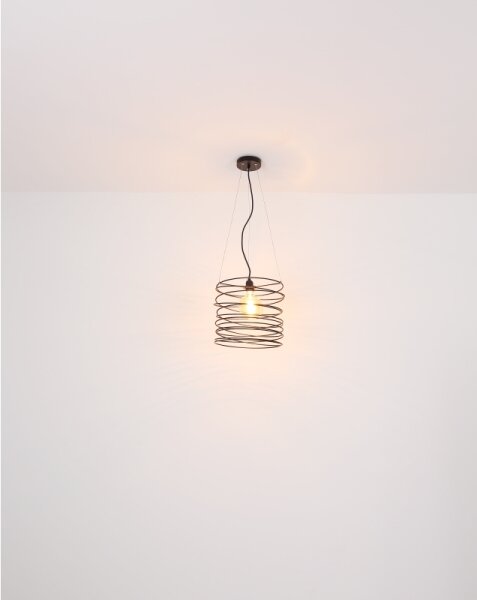 Globo 15640H - Závesné svietidlo na lanku TILLY 1xE27/60W/230V čierne