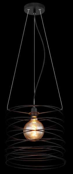 Globo 15640H - Závesné svietidlo na lanku TILLY 1xE27/60W/230V čierne