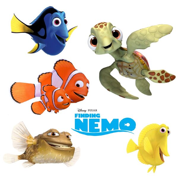 Textilná nálepka na stenu "Hľadá sa Nemo"