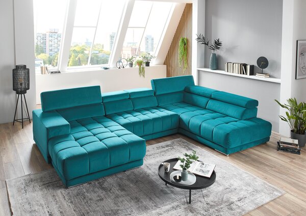 SEDACIA SÚPRAVA, textil, petrolejová Beldomo Speed - Sedačky
