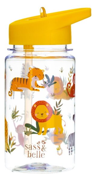 Detská fľaša na vodu so slamkou Sass & Belle Drink Up Safari, 400 ml