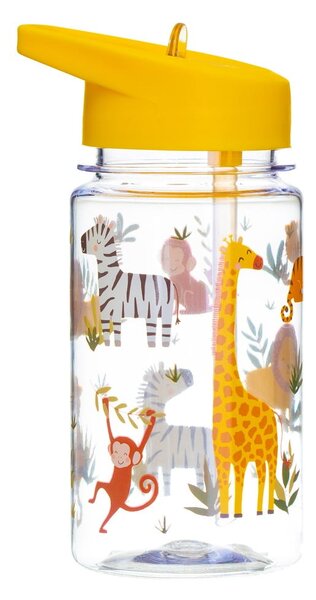 Detská fľaša na vodu so slamkou Sass & Belle Drink Up Safari, 400 ml