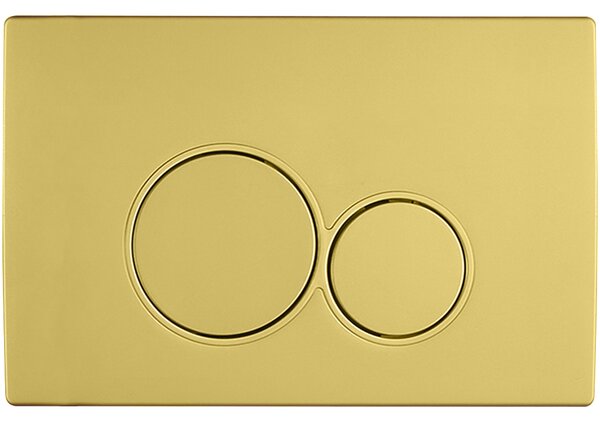 CERANO - Kompletná WC súprava Profi/Cronus Premium - biela lesklá - WC tlačidlo Duo/zlatá - na zamurovanie - 59,3x38,4 cm