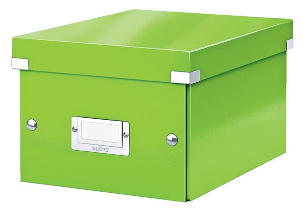 Zelený kartónový úložný box s vekom Click&Store - Leitz
