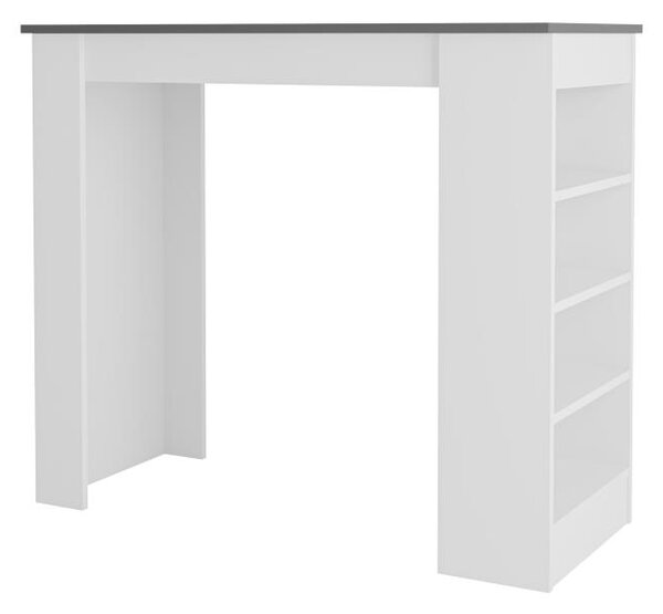 Barový stôl Houseland Swallow antracitovo šedý/biely