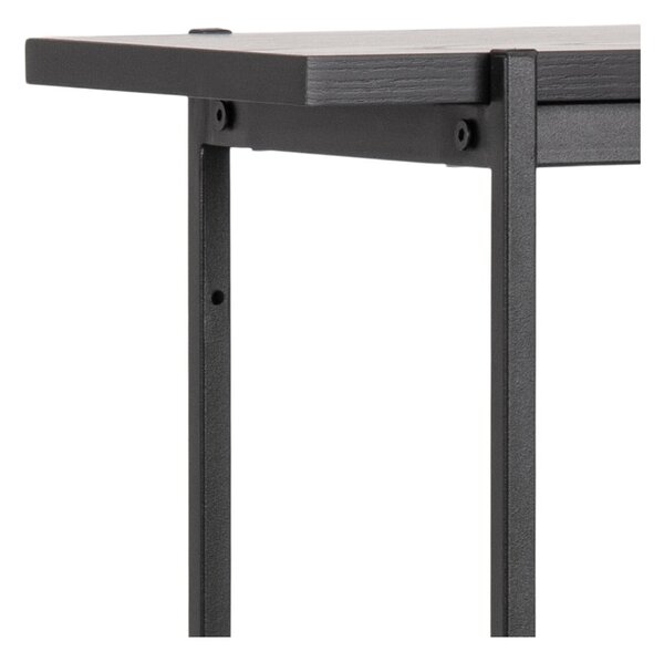 Čierna knižnica v dekore jaseňa s posuvnými dverami 94x114 cm Angus – Actona