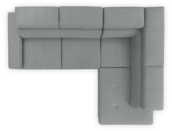 Rozkladacia rohová sedacia súprava Modeno L pravá - sivá pletenina Ado 1615