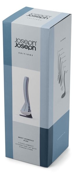 Súprava 5 modrých kuchynských nástrojov so stojanom Joseph Joseph Nest Utensils Plus