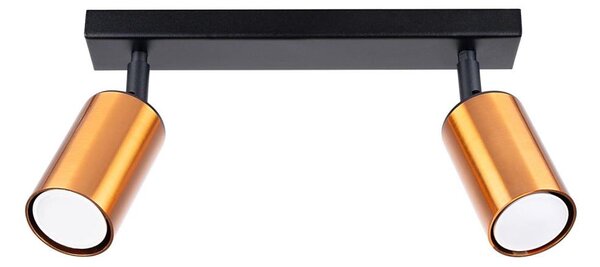 Sollux SL.1375 - Bodové svietidlo WINX 2xGU10/10W/230V čierna/meď