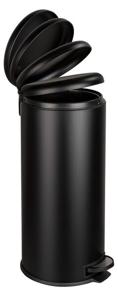 Čierny odpadkový kôš Wenko Leman Easy Close, 30 l