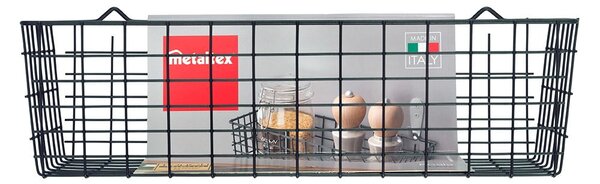 Čierny nástenný kuchynský košík Metaltex Koala Lava