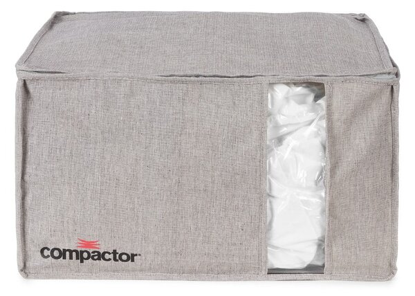 Sivý kompresný úložný box Compactor Oxford, 210 l