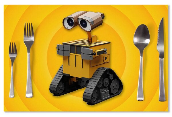 Sablio Prestieranie Wall-E robot Žltý: 40x30cm