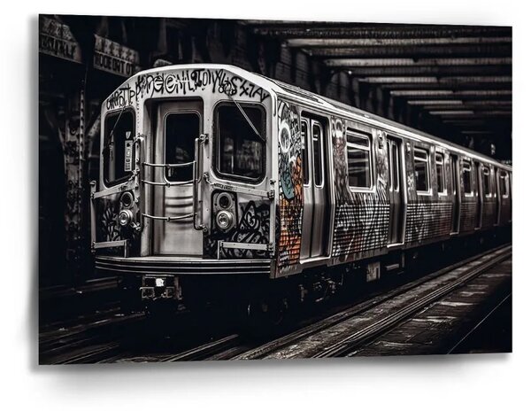 Sablio Obraz Mestské metro s graffiti - 90x60 cm