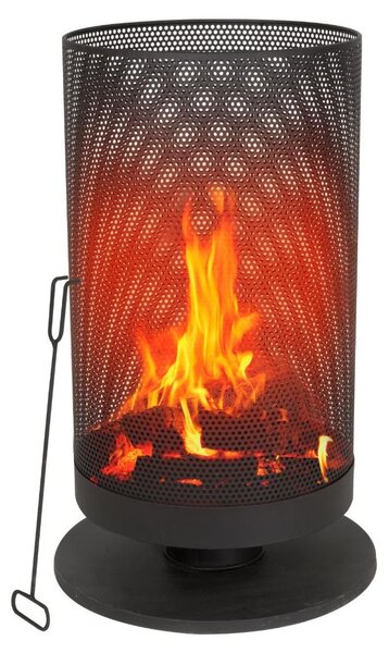 Sud na oheň BBQ Collection s ochranným košom proti iskrám 44,5 x 72,5 cm - terasový sporák s pohrabáčom - vonkajšie ohnisko na záhradu a terasu - uhlíková oceľ