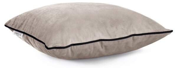 Obliečky na vankúše AmeliaHome Velvet Piping béžové, veľkosť 45x45